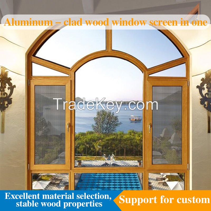 Aluminum-clad wood door and window screen