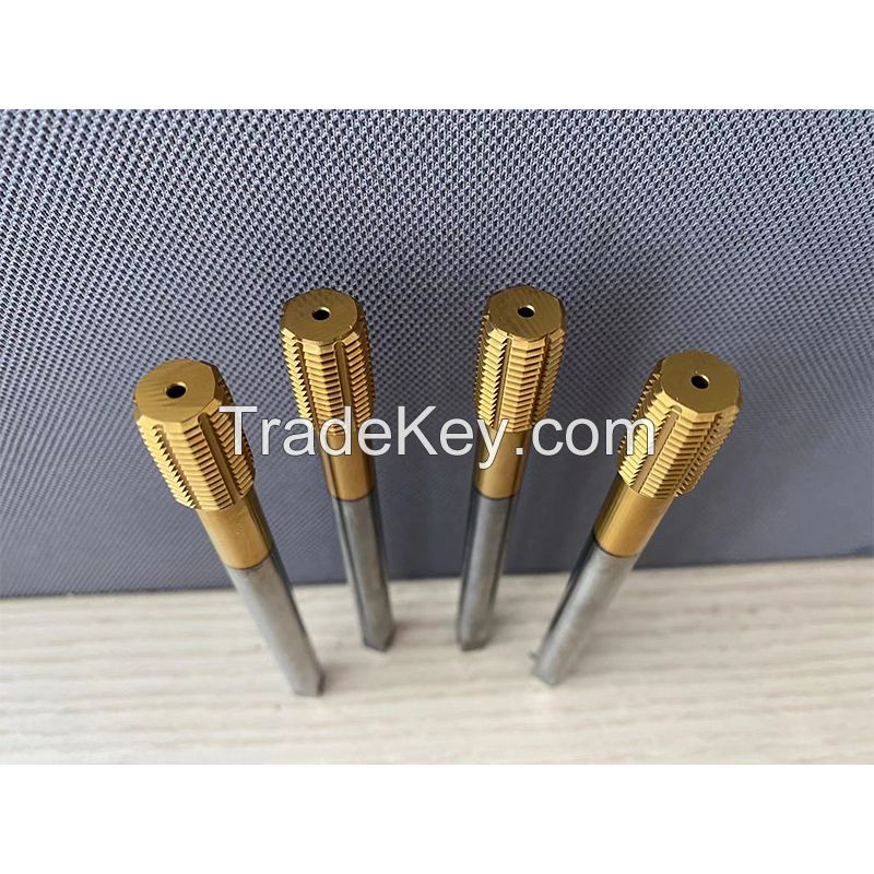 Cobalt-containing extrusion taps chipless taps titanium-plated M6 M8 M10 stainless steel machine taps and hardened taps