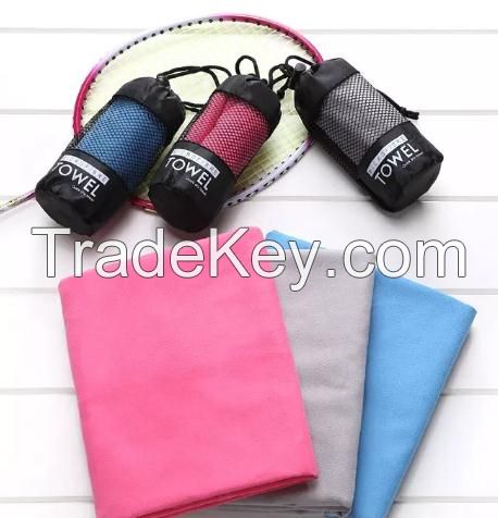 Custom Private Label Logo Micro fibre Towel Lightweight Absorbent Fast Drying Breathable Gym Sport Microfiber Towel