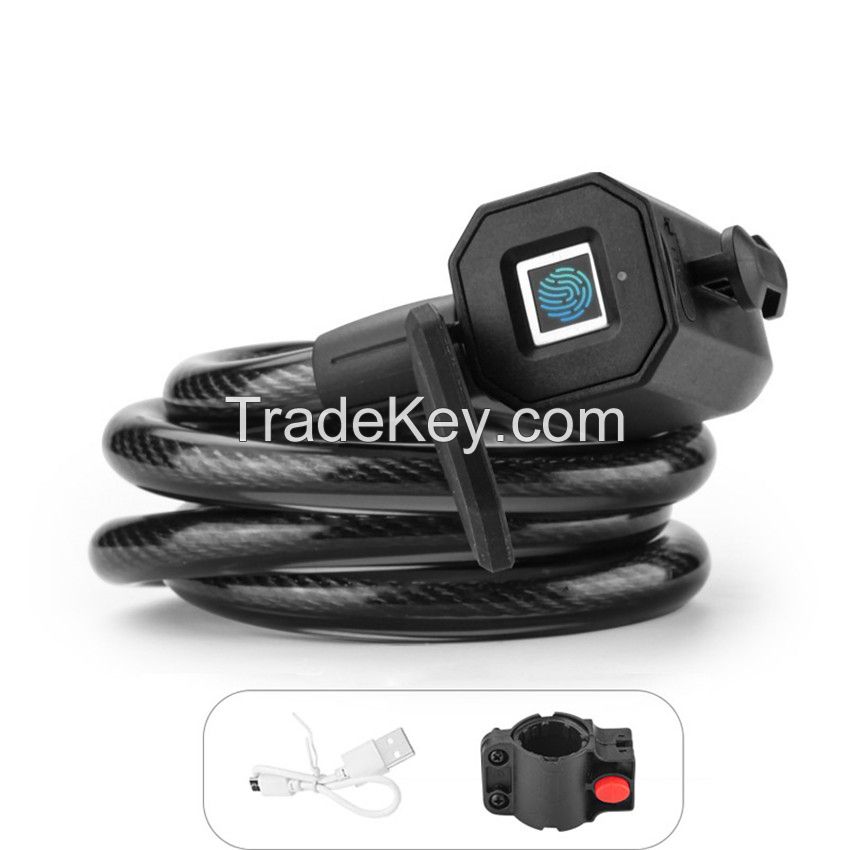 IP65 Waterproof Anti-theft USB Charge Smart Bike Lock Cable Bicycle Lo