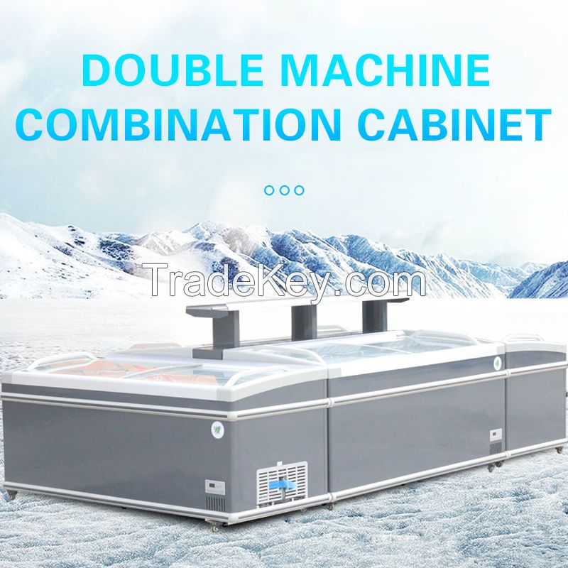 Double unit combination cabinet commercial capacity frost-free