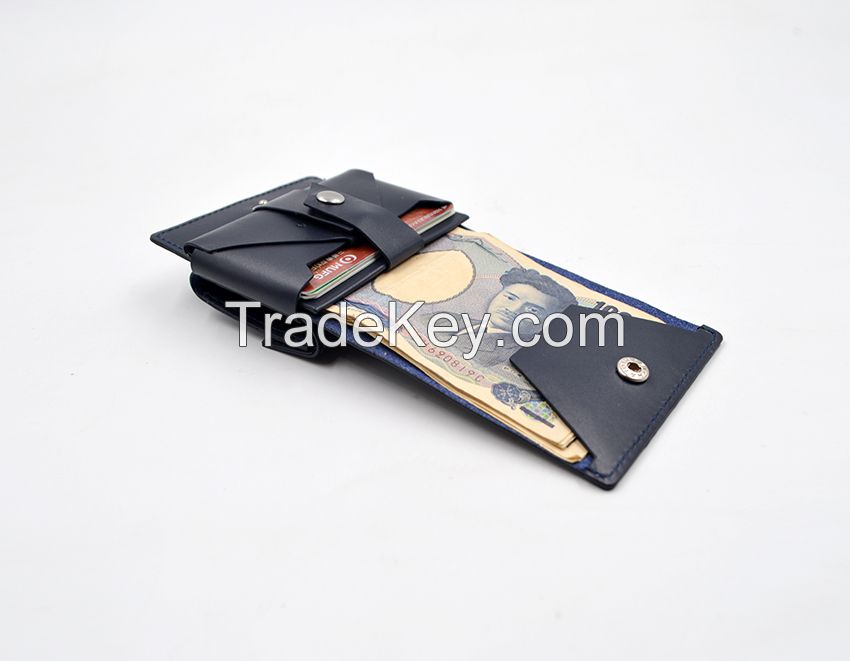Mens leather wallet with coin pocket