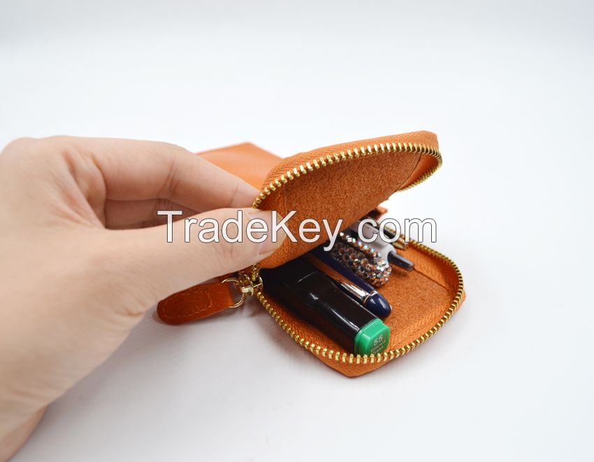 Long leather small pen bag