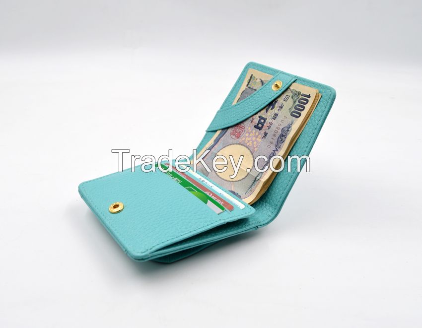 Colorful leather ladies wallet 