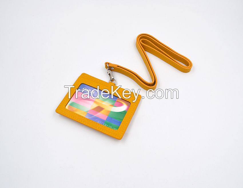 Name card holder coin pouch with Detachable Neck Lanyard Strap