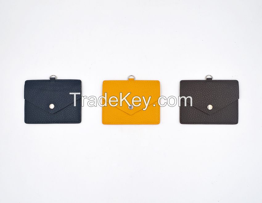 Name card holder coin pouch with Detachable Neck Lanyard Strap