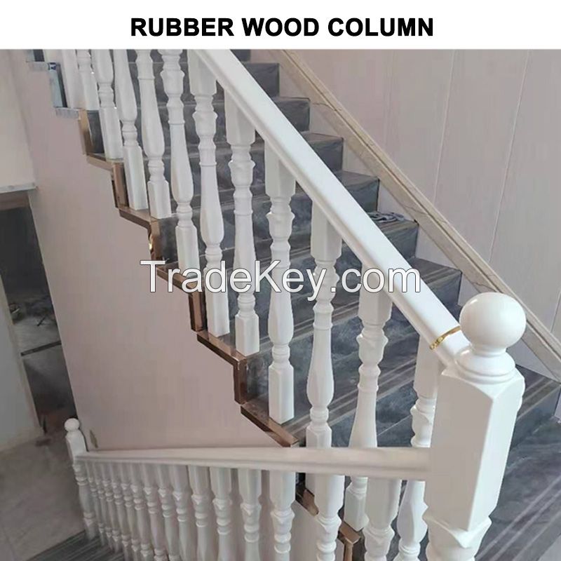 Rubber wooden column