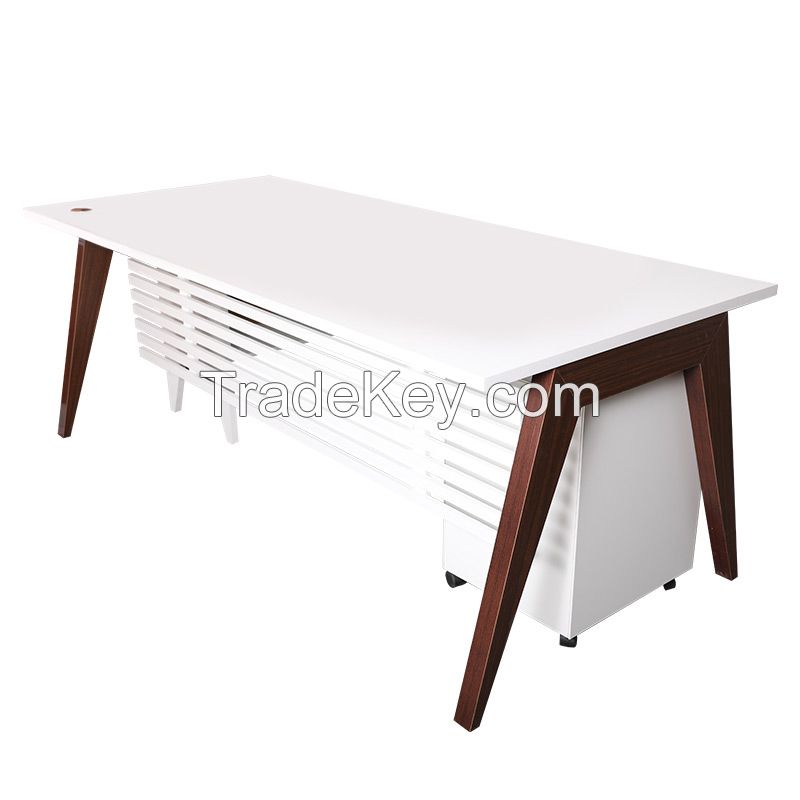  High-end desk with cabinet, can be customized a full set of desk and file cabinet, size specifications and other details according to the customer service customization
