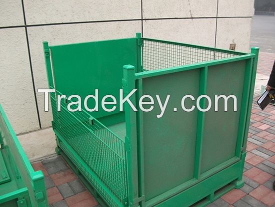 Collapsible/knock down steel/wire mesh contaoners