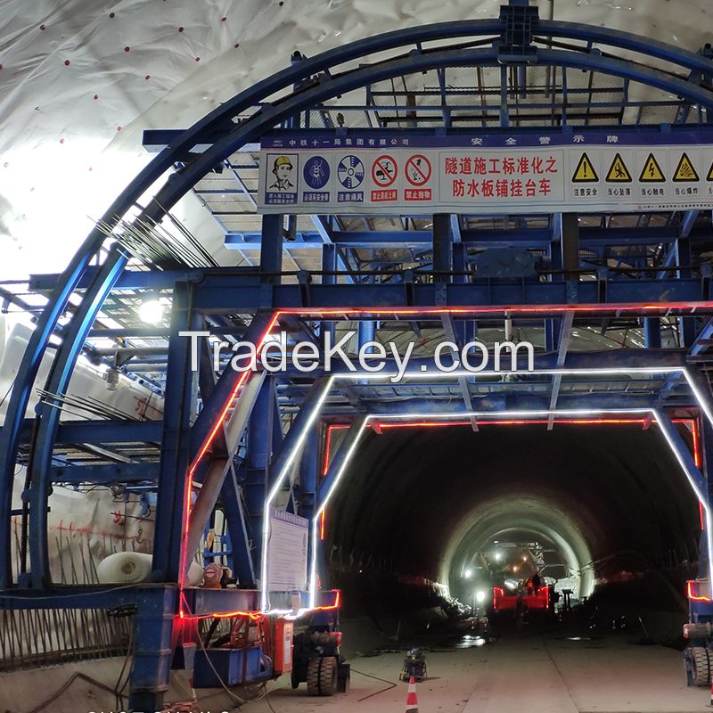 Railway tunnel waterproof board reinforcement operation trolley