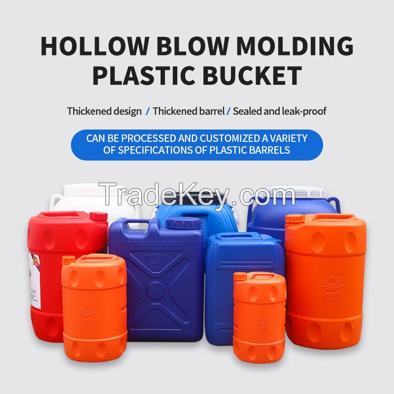 Hollow blow molding plastic packaging barrel