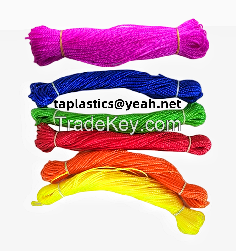 China good quality 1mm 1.5mm  PE fishing rope and twine 2mm 3mm long 200m