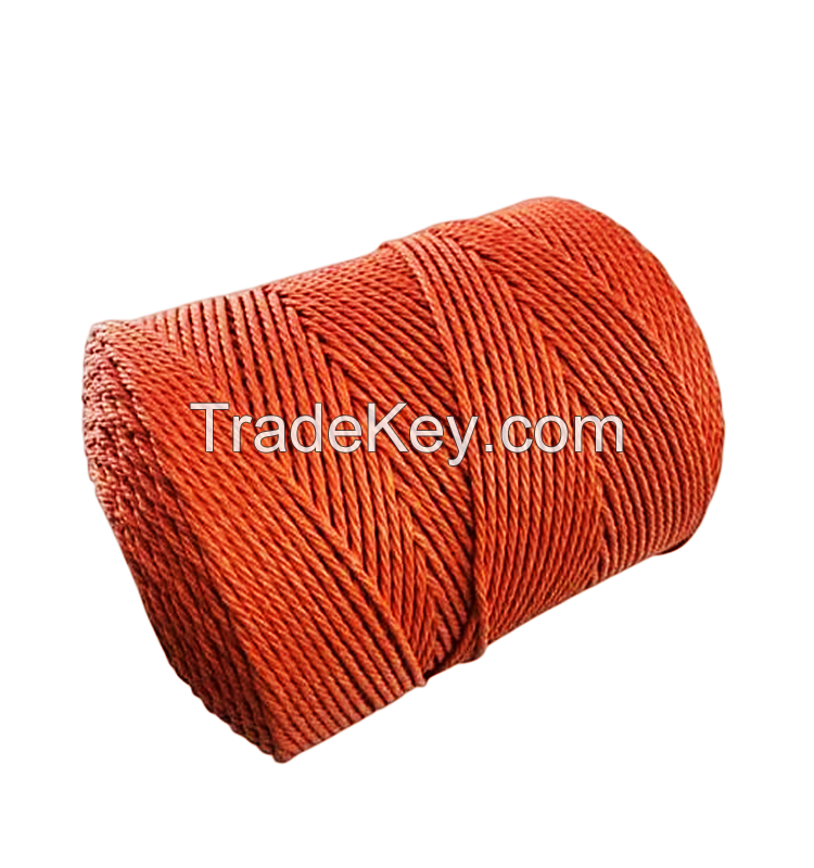 agriculture & garden builder rope 3ply 4ply twisted PP splitfilm pp baler twine & cord