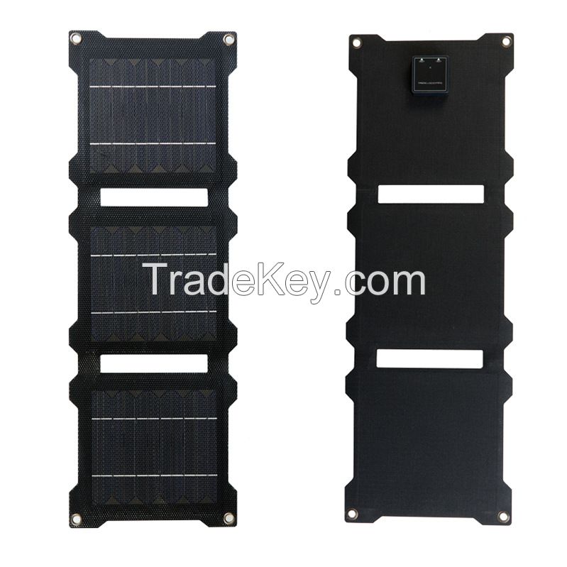 New solar 10W black integrated laminated ETFE solar monocrystalline silicon outdoor emergency charger