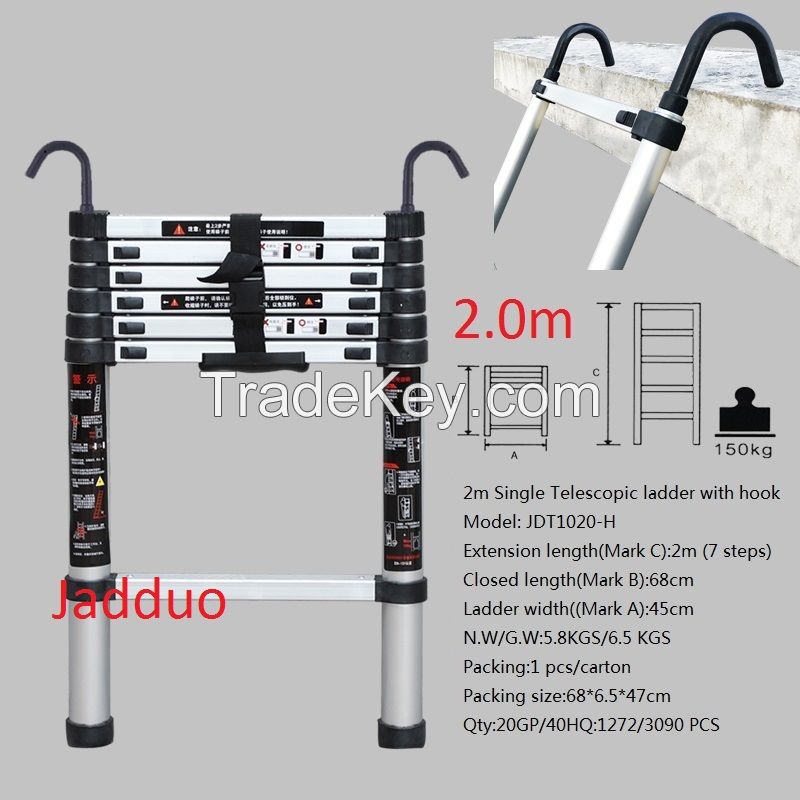 Single Telescopic Ladder with Hook
