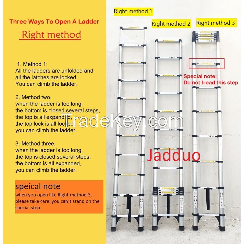 Single Telescopic Ladder with Anti-slip Cushion