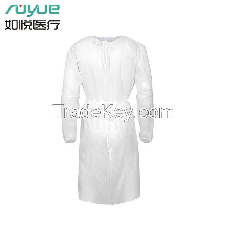 Ruyue Custom Protective Clothing Wholesale White Sms Pp Pe Coated Film