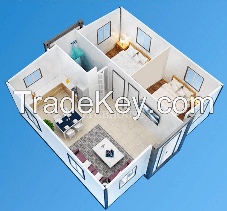 Prefab Modular Portable Expandable Container House With Two Bedrooms