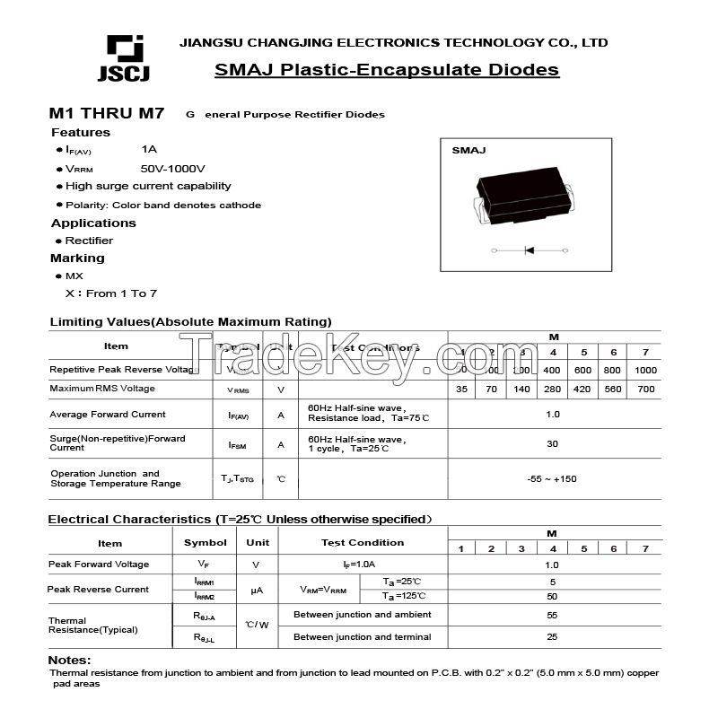 M7 SMAJ V1.1 (rectifier diode)  