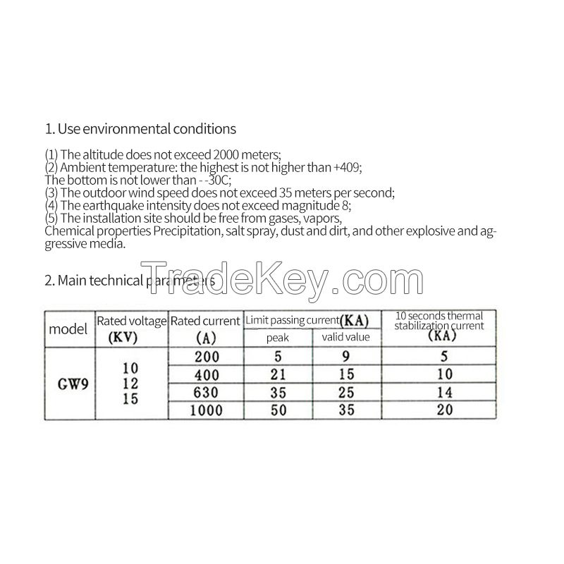 Xishu GW9-12/630A Disconnect Switch(Attractive price)