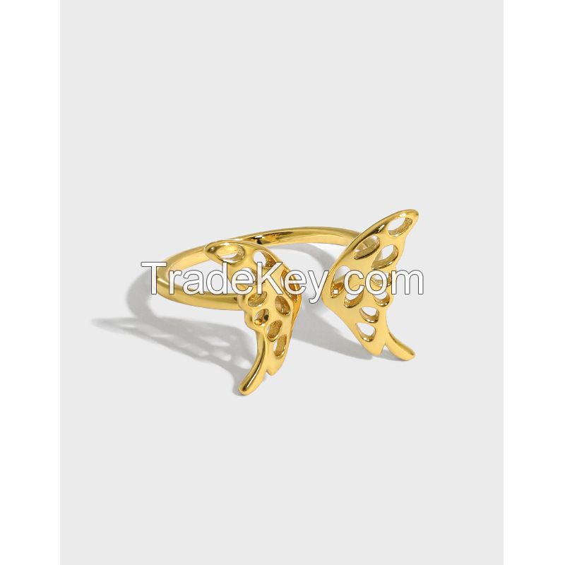 Butterfly ring gold