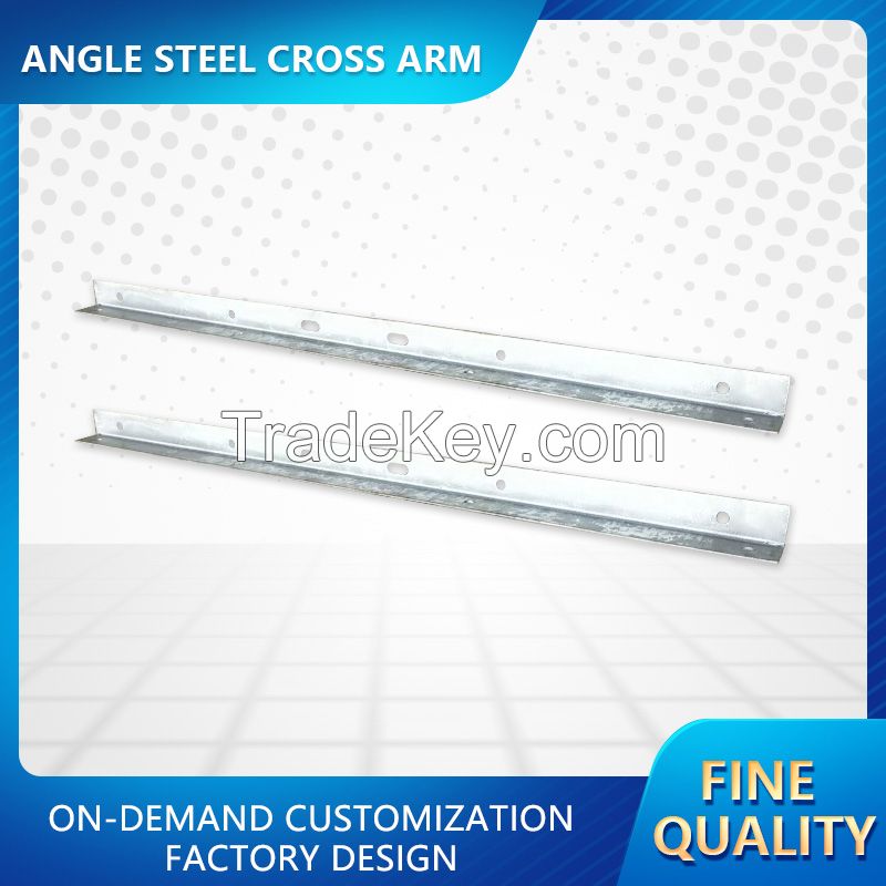 Angle steel cross arm for transmission line or substation