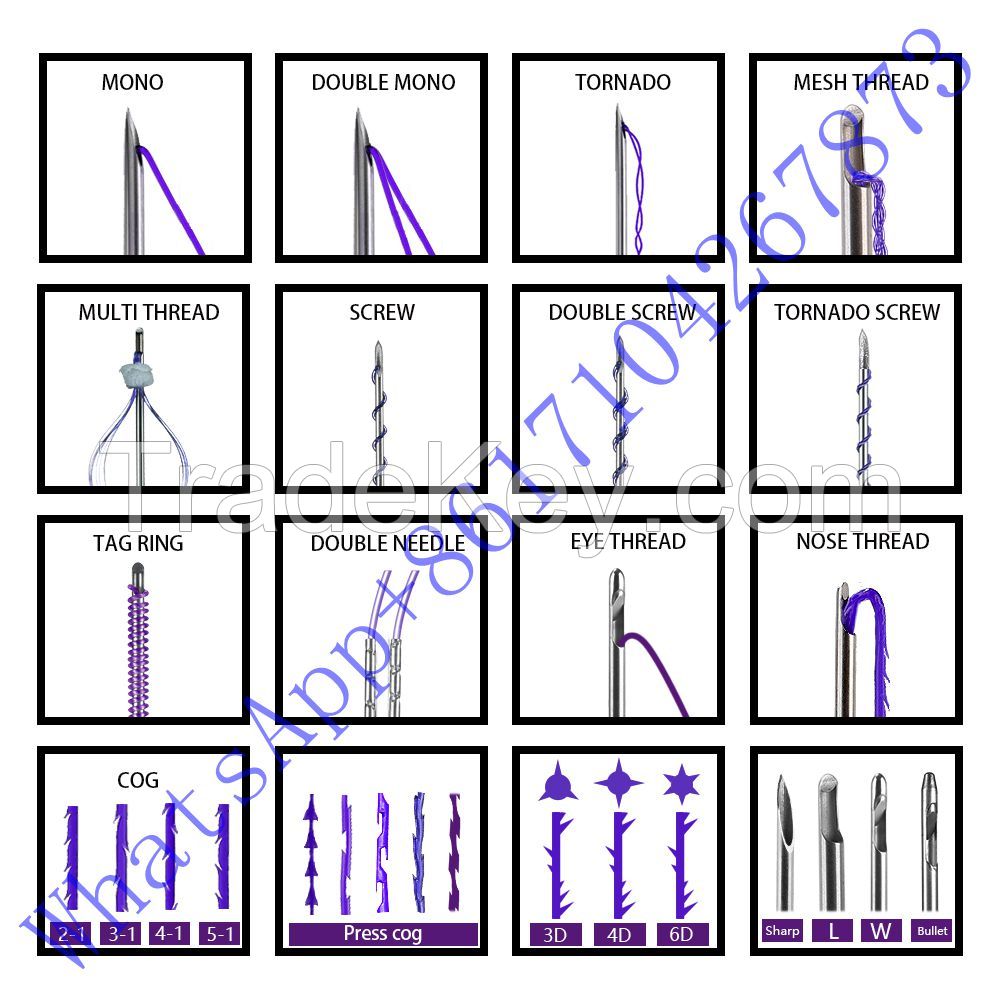 Strong Tightening 26g 27g 29g 30g Sharp Needle Pdo Tornado Screw Thread