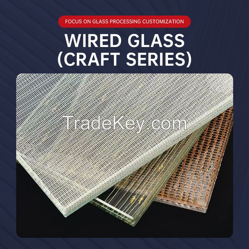 Custom craft series ultra-white wired glass (one square)
