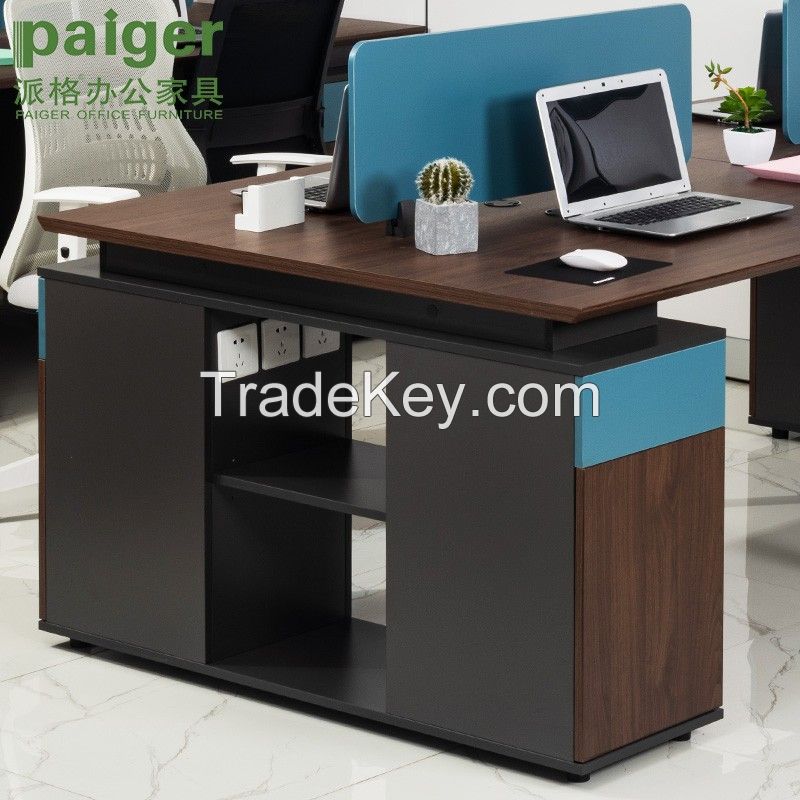 Multi-person desk with filing cabinet, model P-GSG284E, please contact customer service before ordering