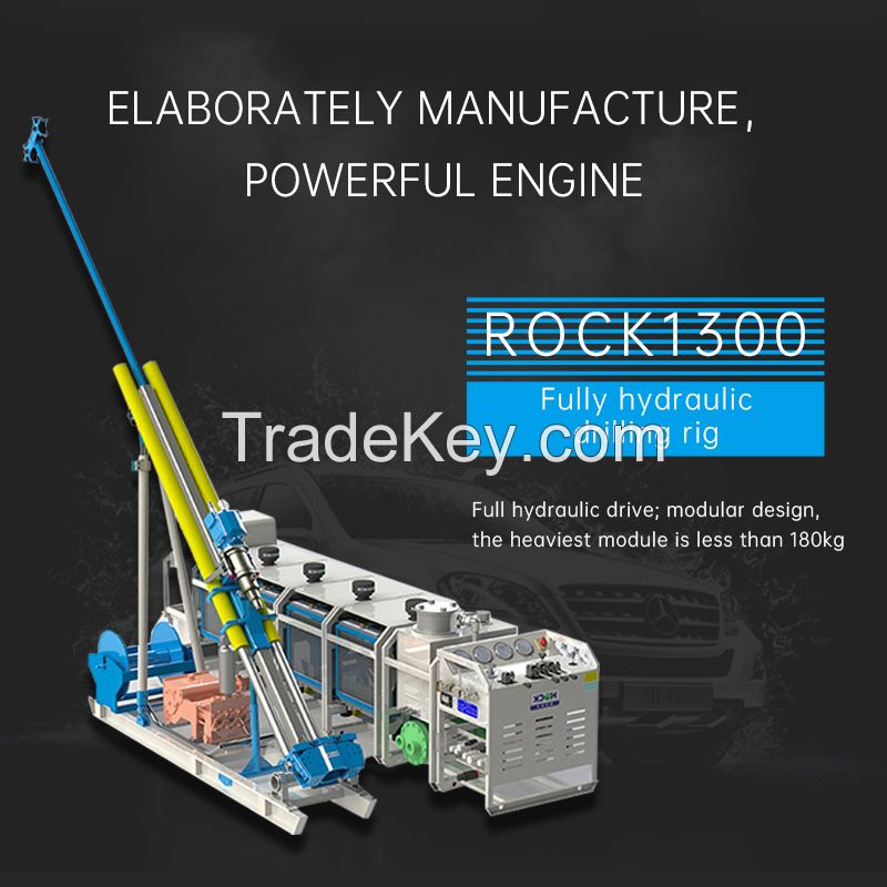 Made in China ROCK1300 Fully Hydraulic Portable Drilling Rig