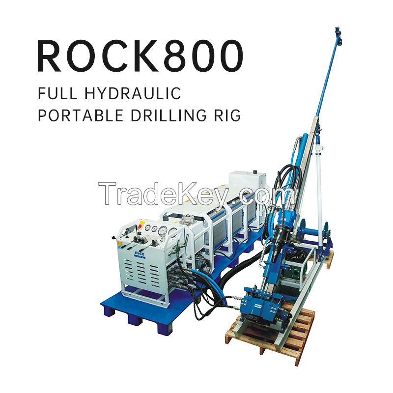 Made in China ROCK800 Fully Hydraulic Portable Drilling Rig