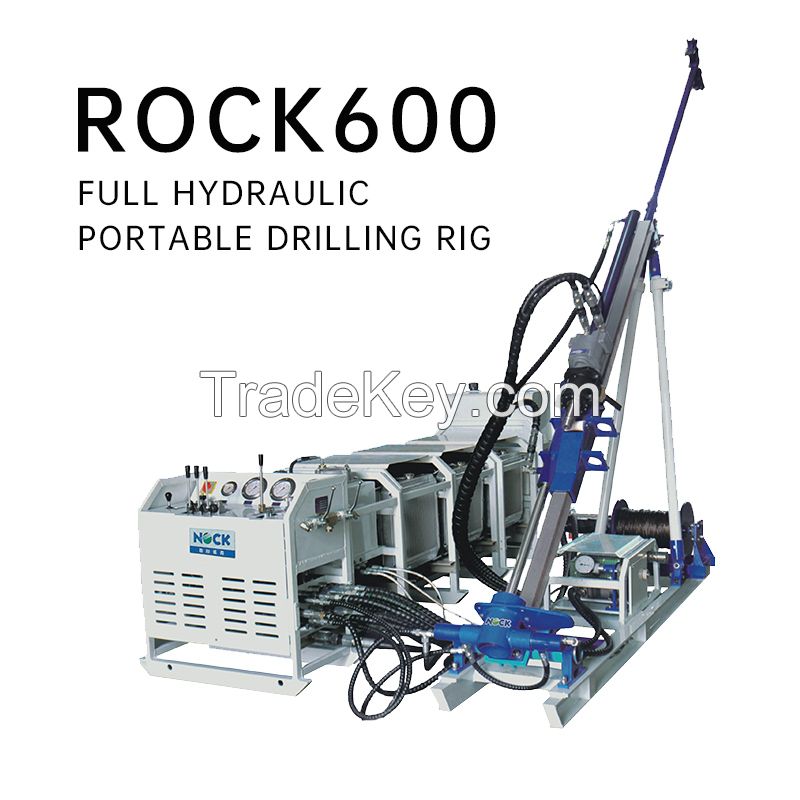 Made in China ROCK600 Fully Hydraulic Portable Drilling Rig