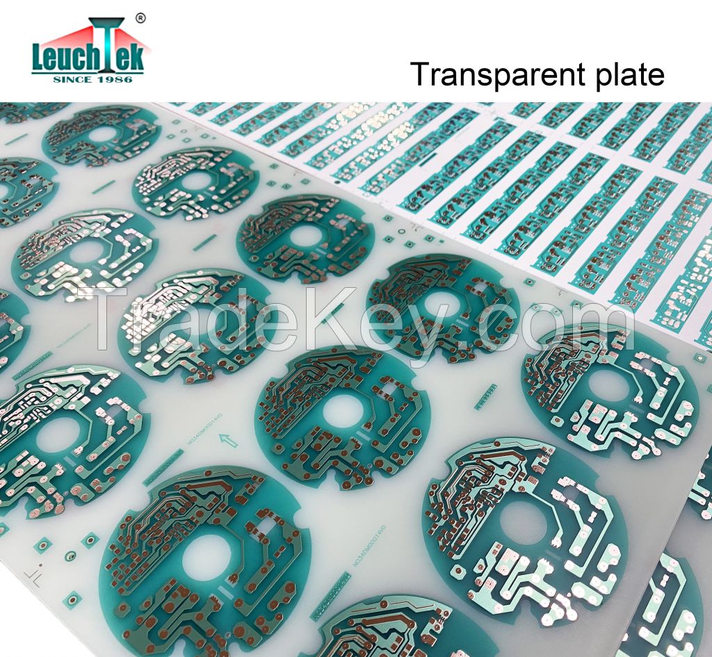 transparent printed circuit board PCB/PCBA in Aluminum FR4 CEM3 Basic