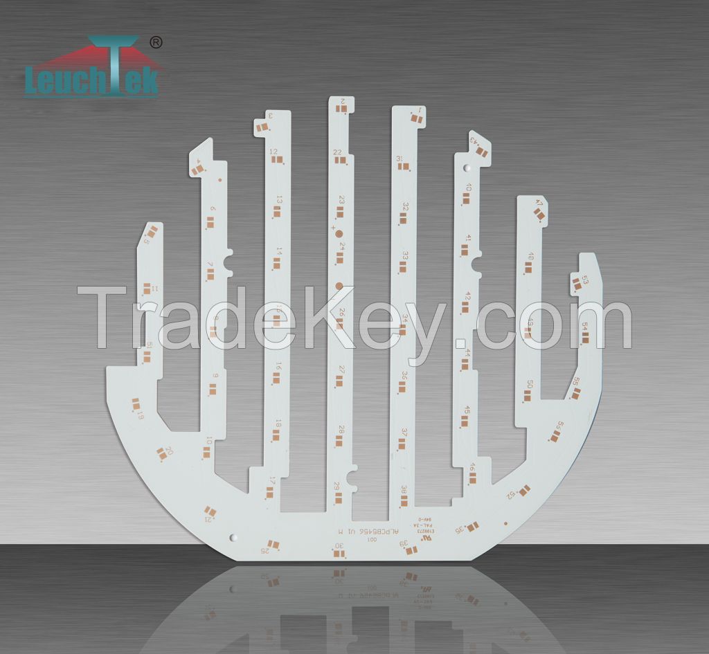 White Round singe side LED PCB/PCBA  in aluminum  iron FR4 CEM3  Base