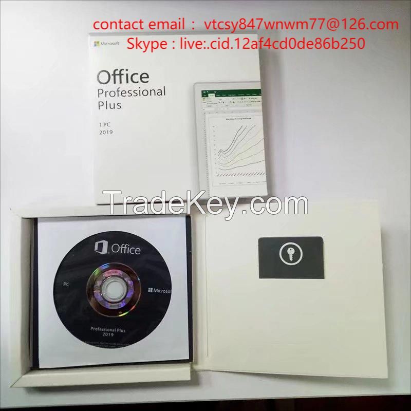 Global Use Office 2019 pro plus DVD suit for PC version 100%  working online