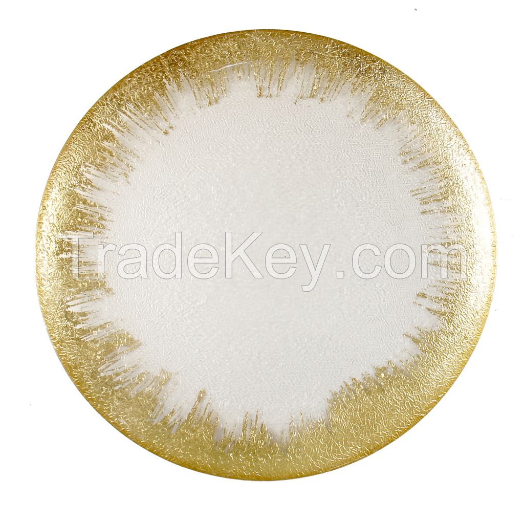 Wholesale Charger Plate Gold Rim Cheap 13 Inch Unbreakable Wedding Decoration Charger Plate