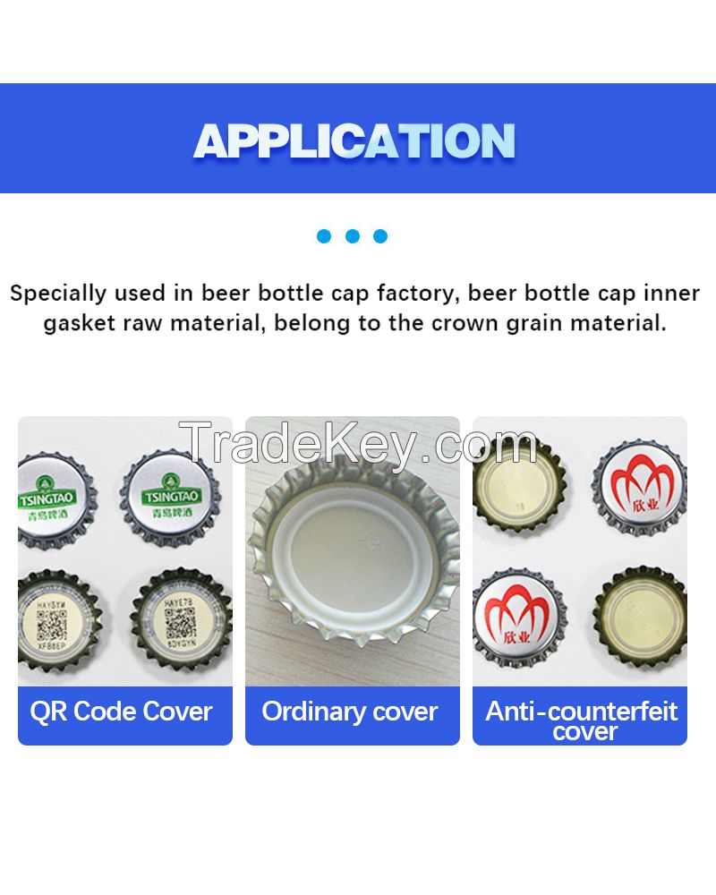 PE Crown Cap Granular Gasket Raw Materials Specially Used in Beer Bottle Capping Factory