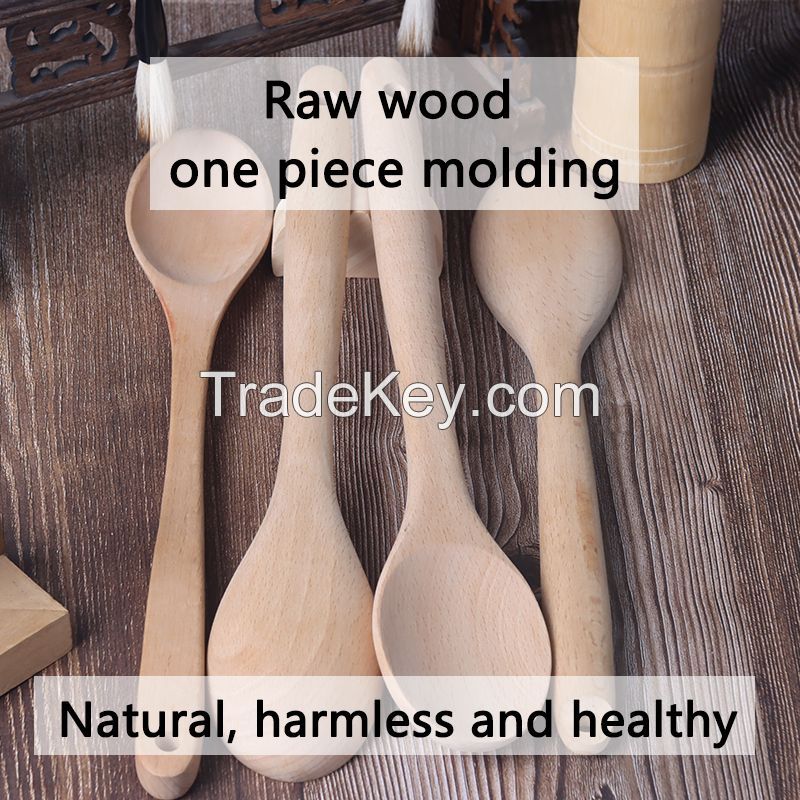  Environmentally friendly material high quality bamboo spoon custom log wooden spoon (20000 starting order)