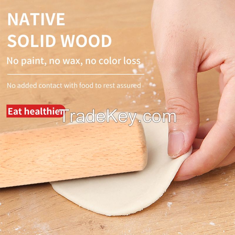 Eco-friendly material high quality rolling pin solid wood rolling pin (from 20,000 orders)