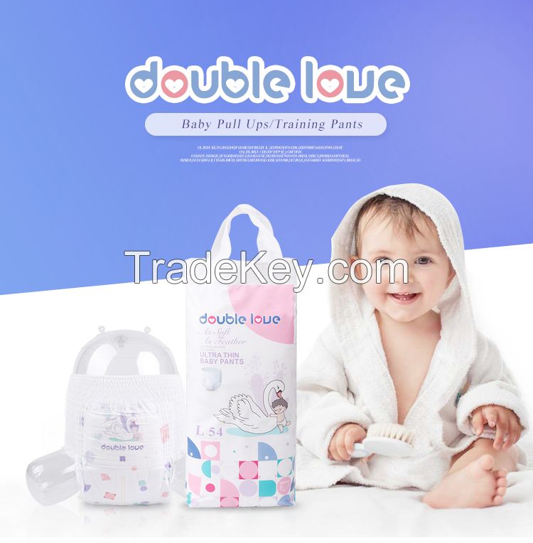 Double Love Baby Disposable Pull Ups Best Grade Ultra Thin Double Love Baby Disposable Pull Ups Best Grade Ultra Thin Double Love Baby Disposable Pull Ups Best Grade Ultra Thin OEM Private Lable