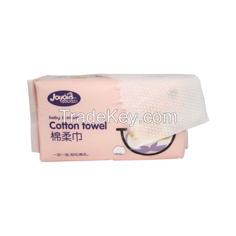 OEM Disposable Soft Cotton Face Towel Paper Dry Facial Cleaning Cotton Tissue Household Supply Outdoor Health Care