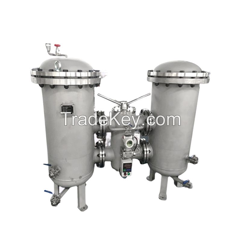 YAOQUN Carbon steel double filter parallel purifier double switching filter