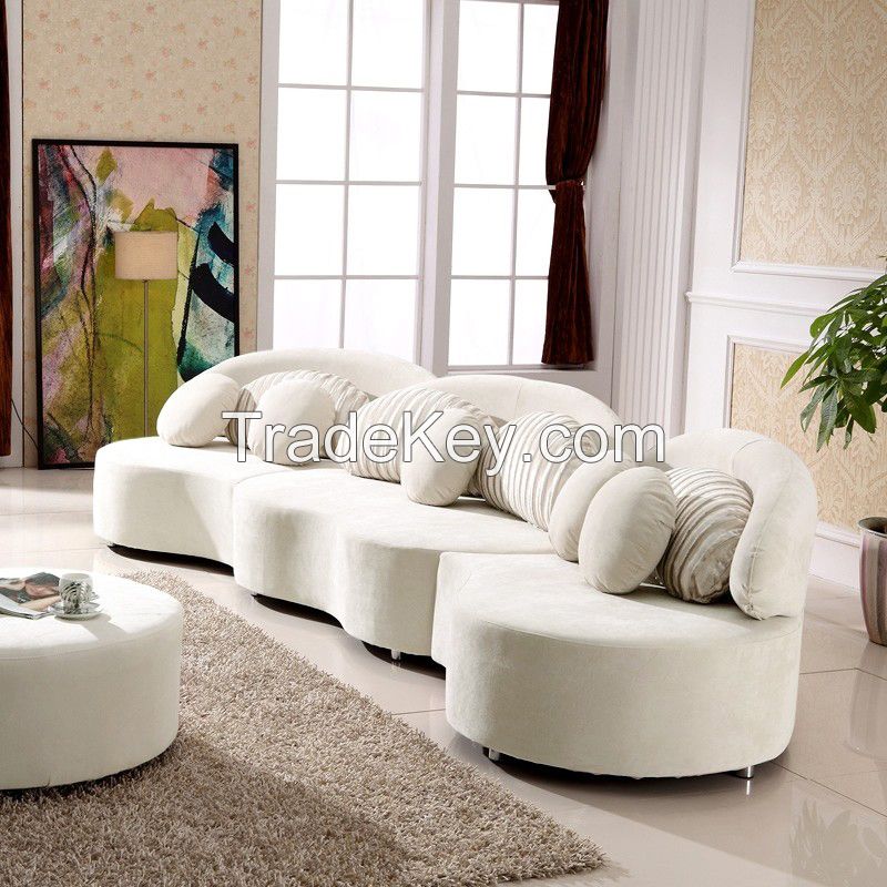 Curved combination sofa Modern simple small family living room Creative special-shaped net red sofa