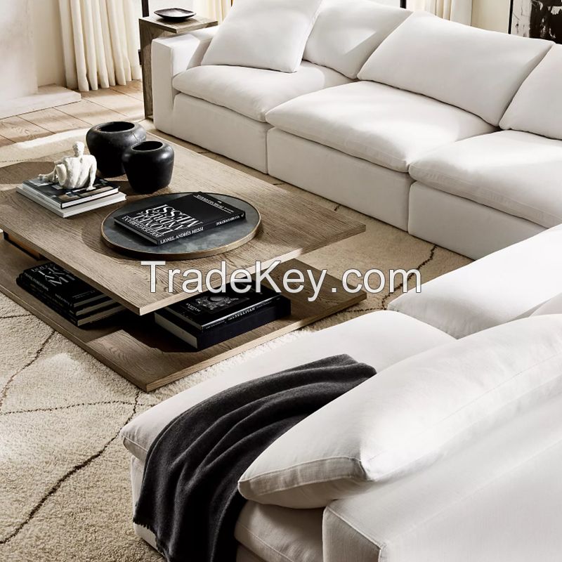 Modern minimalist cloud sofa cream style, minimalist and comfortable