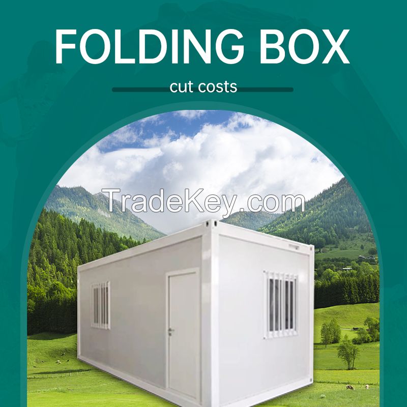 Container mobile room folding box fast LCL fireproof rock wool color steel plate simple installation glass sunshine movable board room