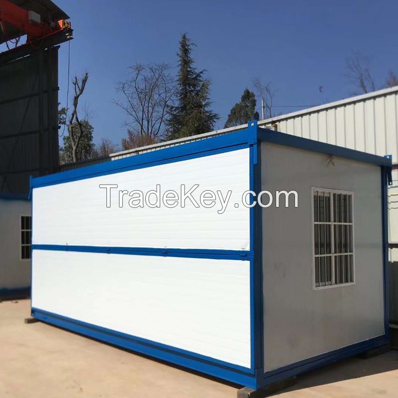 Container mobile room folding box fast LCL fireproof rock wool color steel plate simple installation glass sunshine movable board room