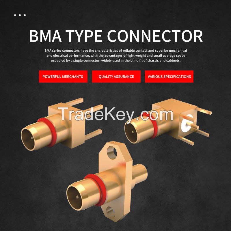 BMA series connectors have the characteristics of reliable contact and superior mechanical and electrical performance, with light weight, widely used in the blind fit of chassis and cabinets