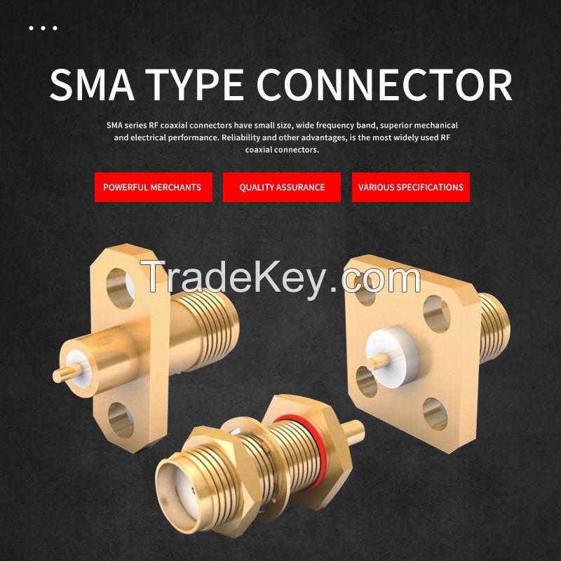 SMA type connector, high frequency RF coaxial connector, SMA female to SMA adapter SMA type female straight through head SMA dual female adapter