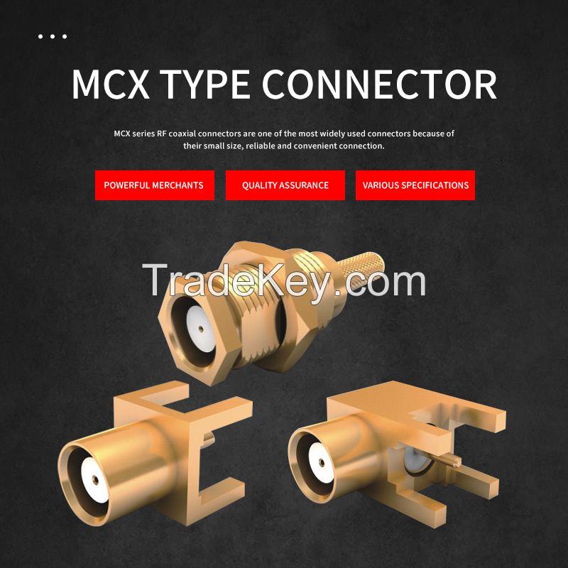  MCX series RF coaxial connectors are small in size, reliable and easy to connect