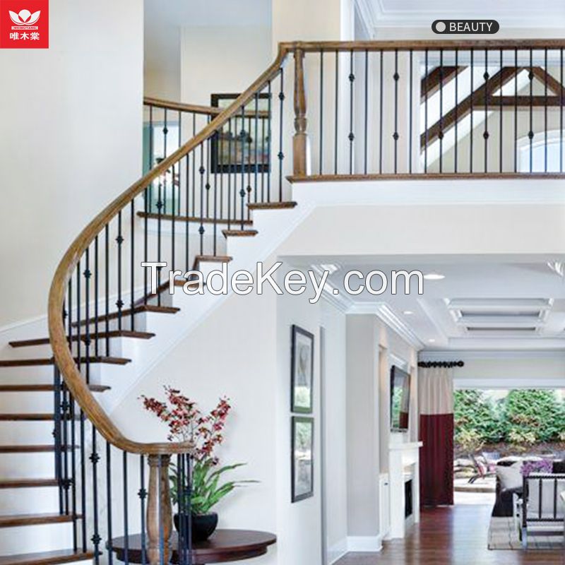 Weimutang customized stairs and accessories, solid wood stair handrails integral duplex building villa building handrails home stair column solid wood customization